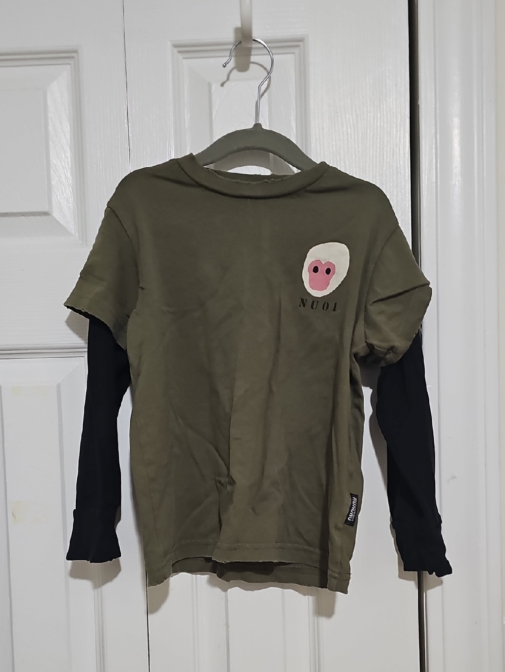 Nununu Monkey Around Shirt Olive 4-5